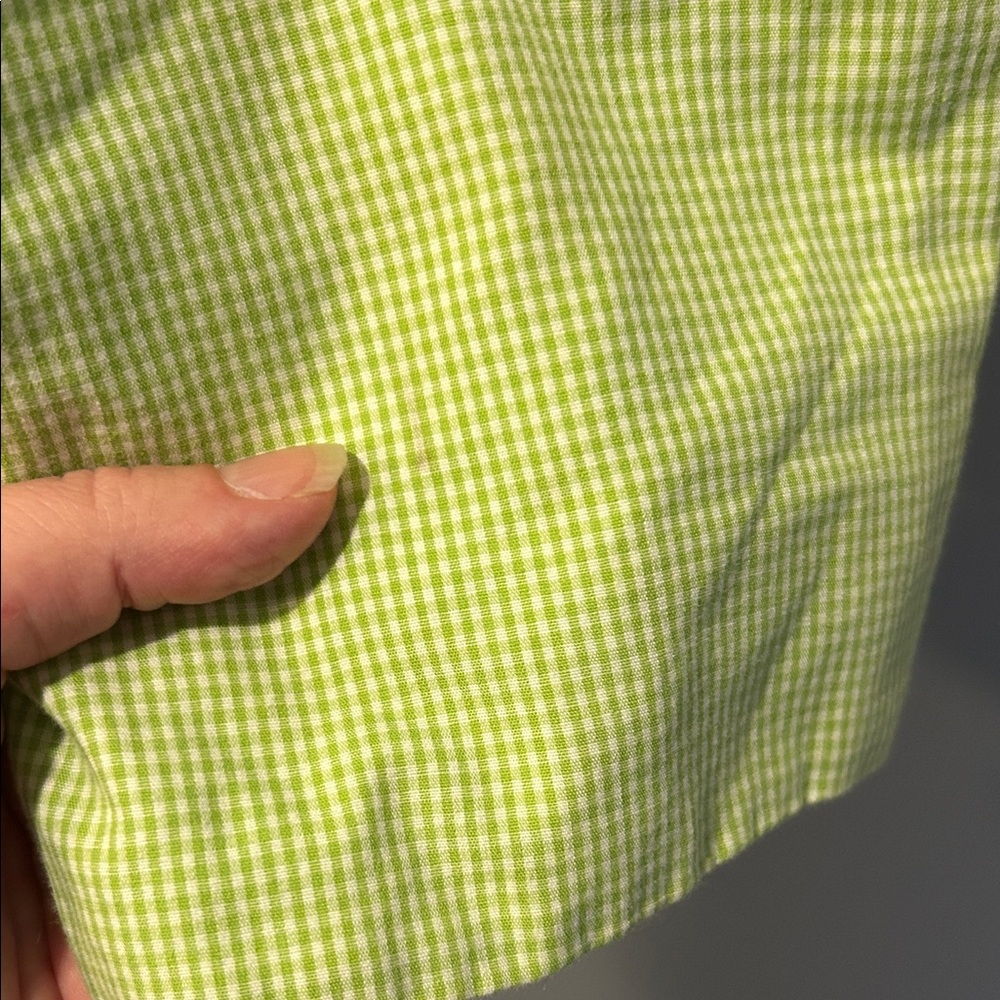 Candyland Green Gingham Smocked Owls John John - Picture 4 of 6
